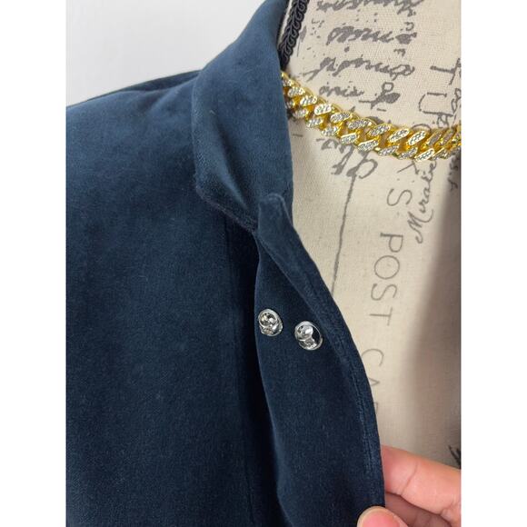 B45 Zadig & Voltaire Viva Velours Velvet Blazer M Rock Punk Preppy Androgynous - Picture 5 of 8